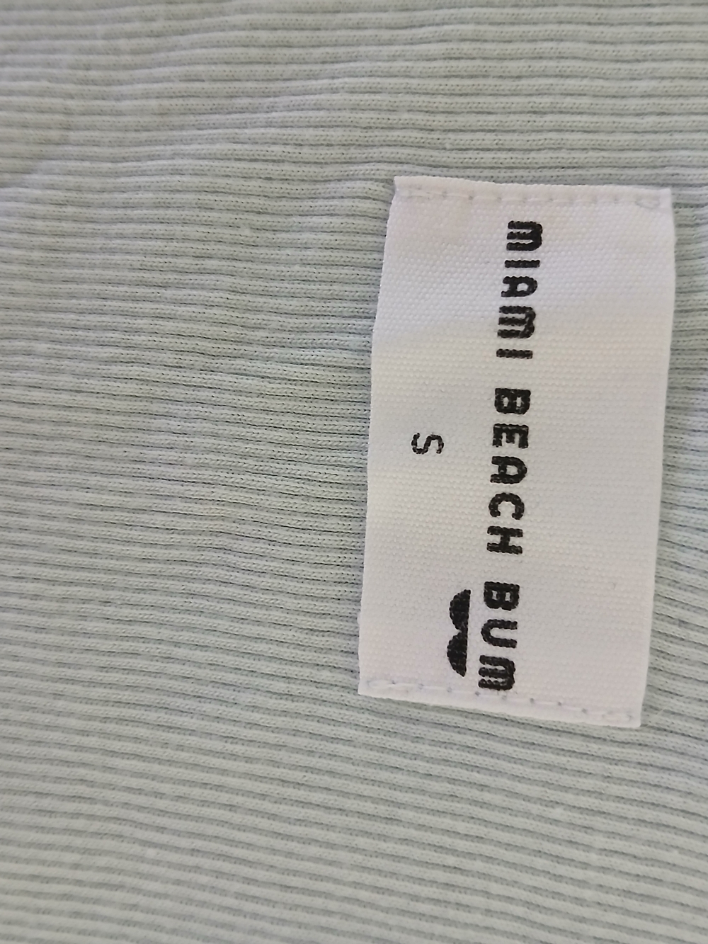 Miami Beach Bum Ribbed Tank Top in Light Sage - Picture 6 of 6